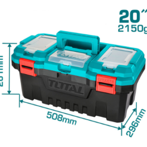CAJA PORTA HERRAMIENTAS 20" PLASTICA CIERRE PLÁSTICO TOTAL TPBX0201