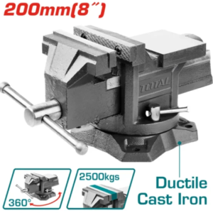 PRENSA DE BANCO 8" CON BASE GIRATORIA CAPACIDAD DE SUJECIÓN 2500 KGS TOTAL THT6186