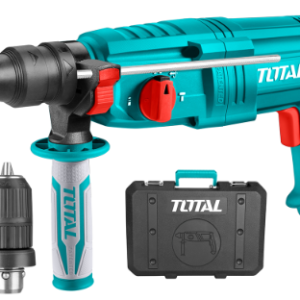 TALADRO ROTOMARTILLO ELECTRICO SDS PLUS 800W INCLUYE MANDRIL (3) BROCAS (2) CINCELES TOTAL UTH308268-2