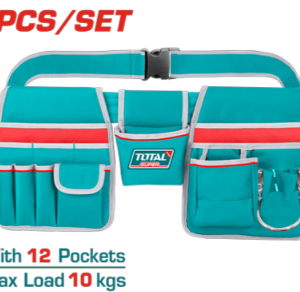 CINTURON PORTA HERRAMIENTA DE 13 BOLSILLOS CAPACIDAD MÁXIMA 10KG TOTAL THT16P20325