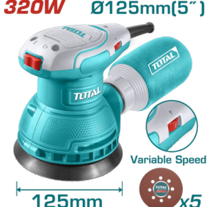 LIJADORA ORBITAL 5" 320W INCLUYE 5 LIJAS INDUSTRIAL SUPER TOTAL UTF2131256
