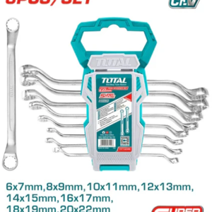 JUEGO DE LLAVES COMBINADAS ACODADAS 8PZ 6-22MM TOTAL THT102486